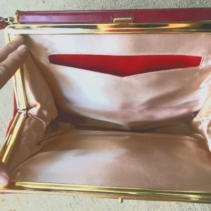 Red Vintage Velvet Small Purse